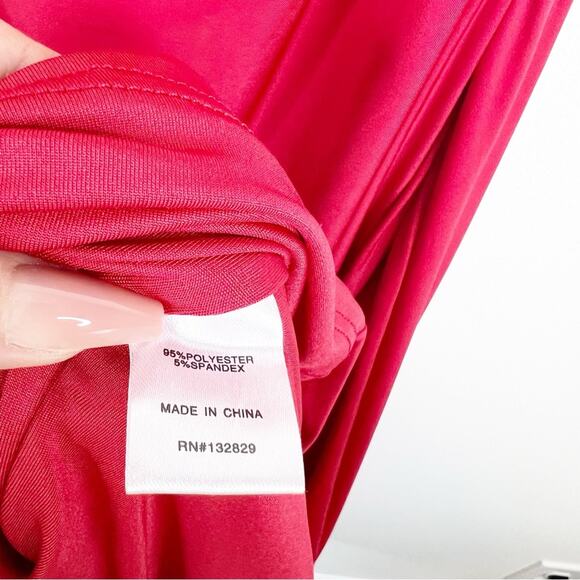 Remi x Revolve Gigi One Shoulder Slit Leg Maxi Dress 2X Red - Picture 6 of 6